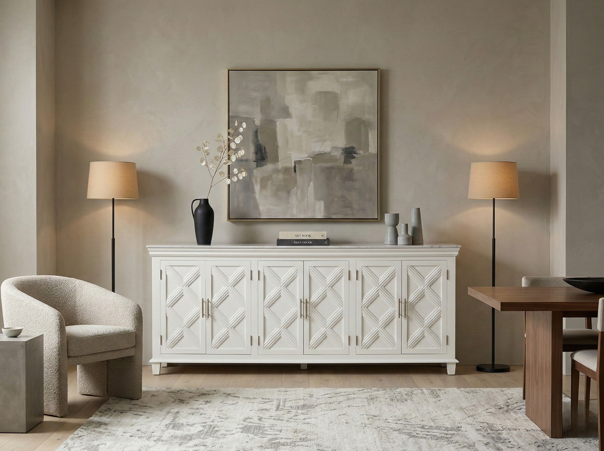 Eaton White Six Door Sideboard AFTNRC5910WWST
